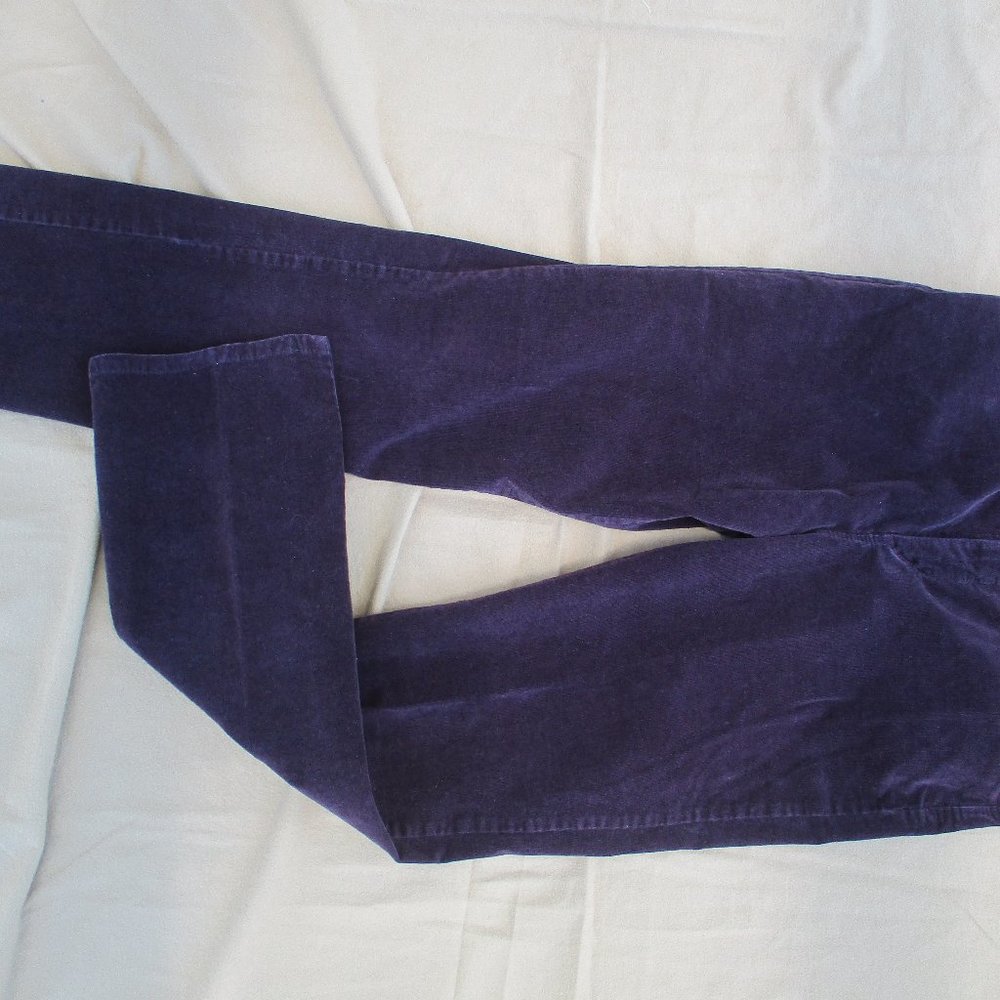 Gloria Vanderbilt Women's Violet-Purple Velour Corduroy  Jeans - size 10